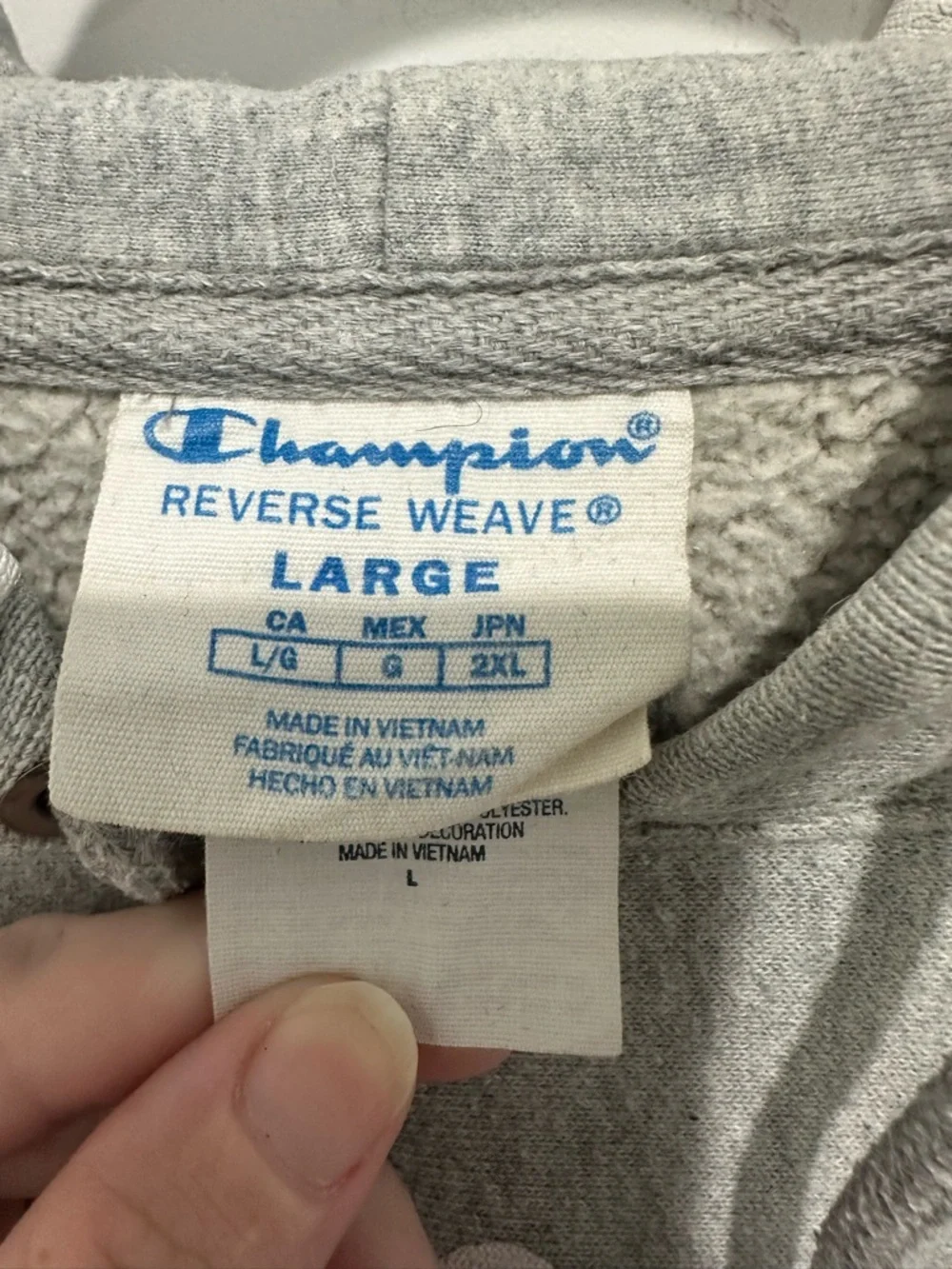 Champion Reverse Weave All Over Print Hoodie SZ L